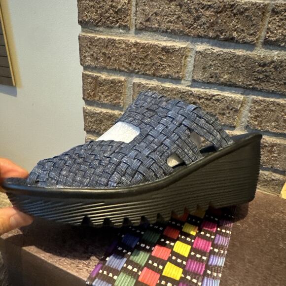 Bernie Mev Lauren Jeans Color Blue Wedge US 8 39 New In Box - Picture 7 of 12